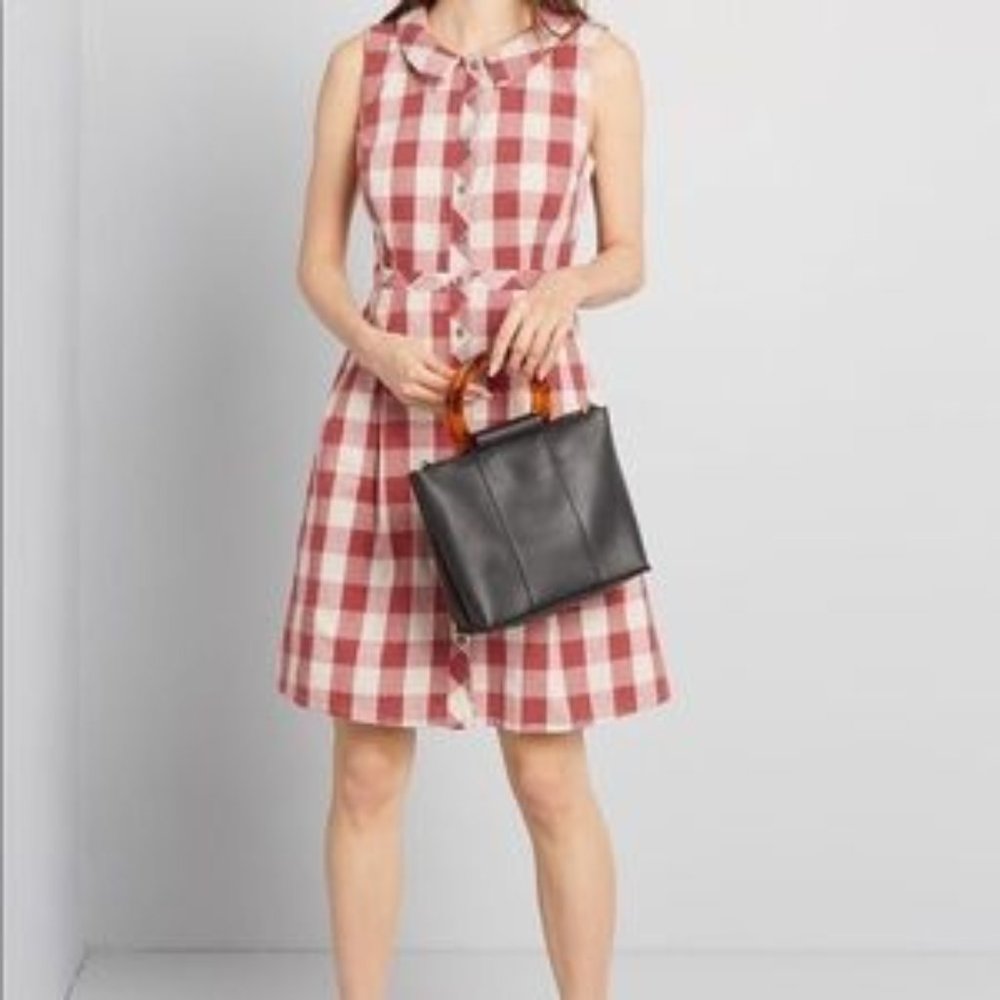 Modcloth | Plus Size | Broadcast Coordinator Plaid Dress | Vintage Inspired |